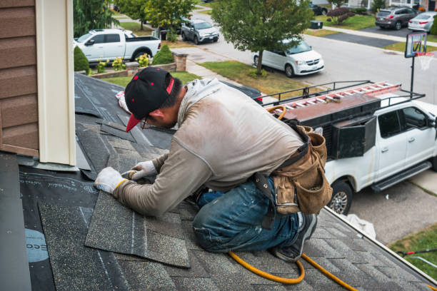 Professional Roofing technician working in Shabbona, IL